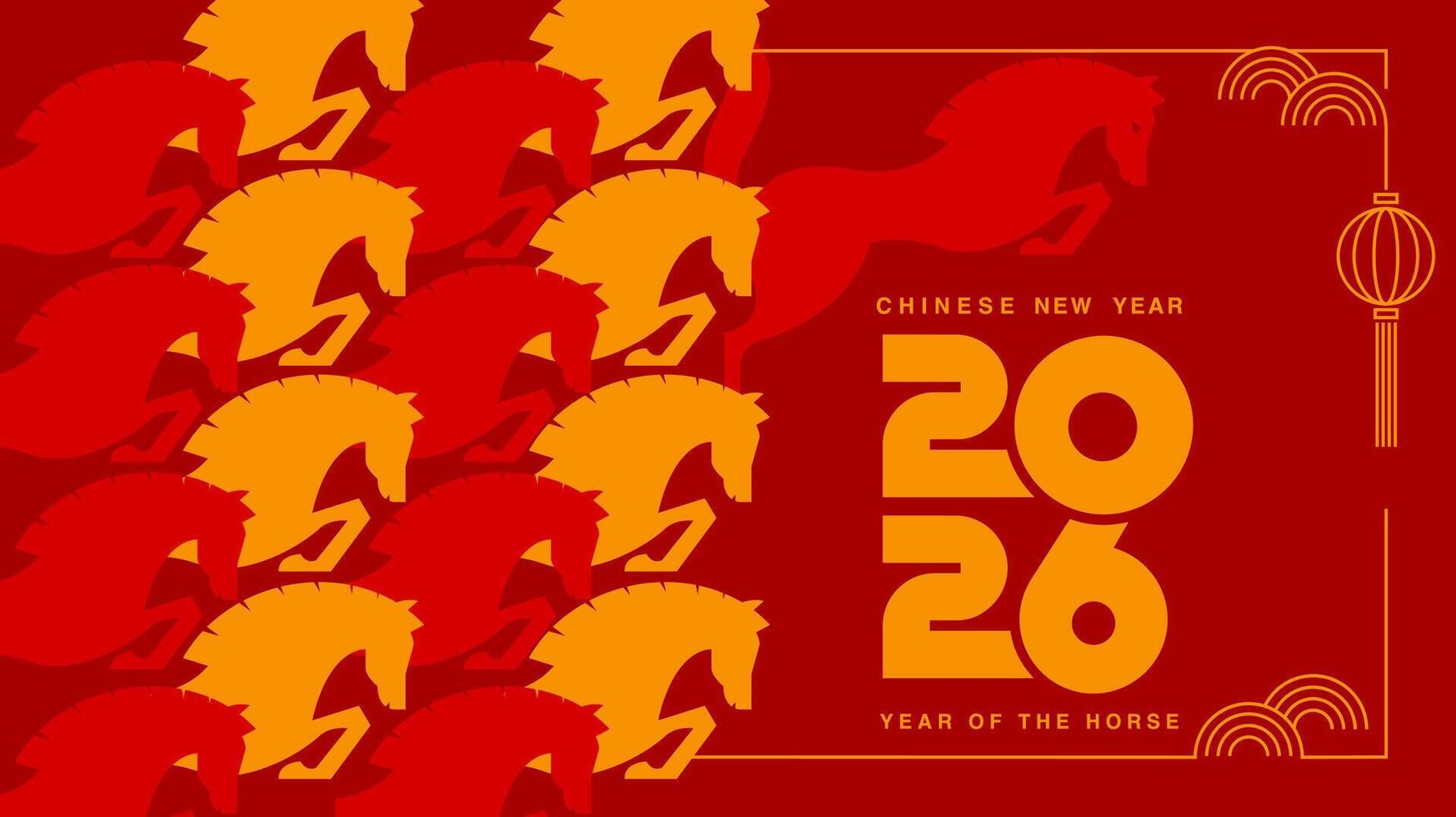 Lunar new year,Chinese New Year 2026 ,Year of the Horse vector