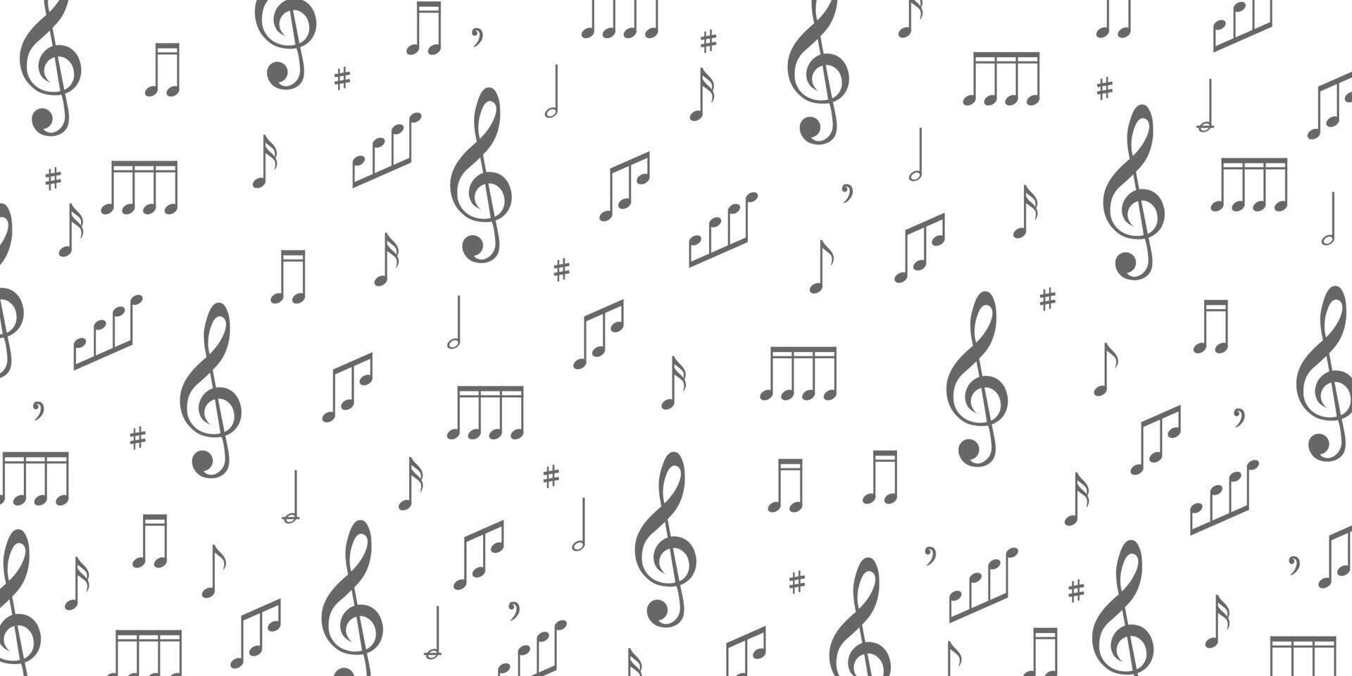 Music notes background .Music song. vector