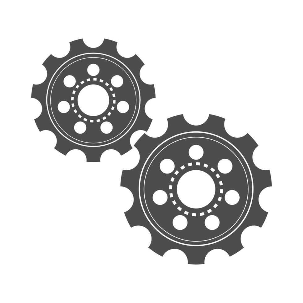 Gear .Rotating mechanism of round parts. vector