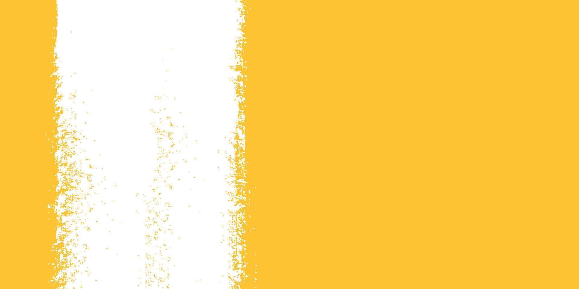 White stripe of paint on yellow background. Strip paint . vector