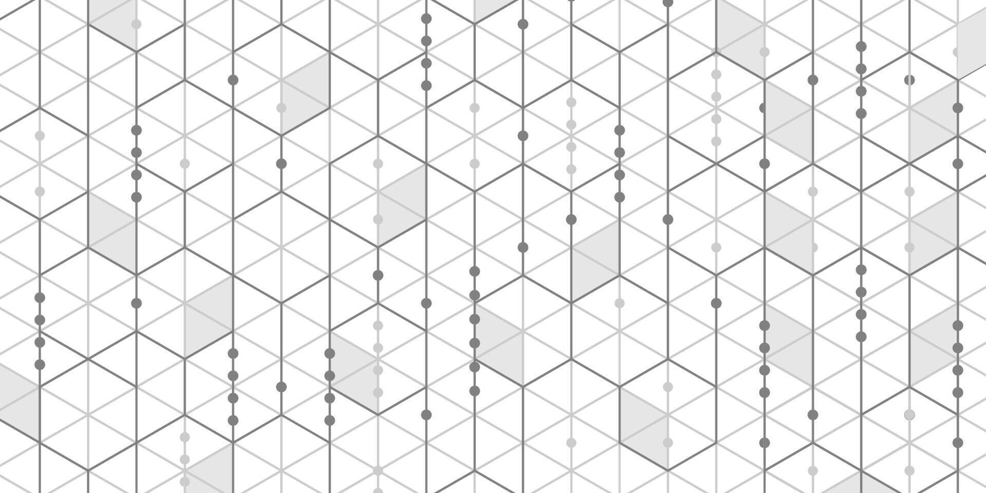 Technical drawing.Hexagons on white background. vector