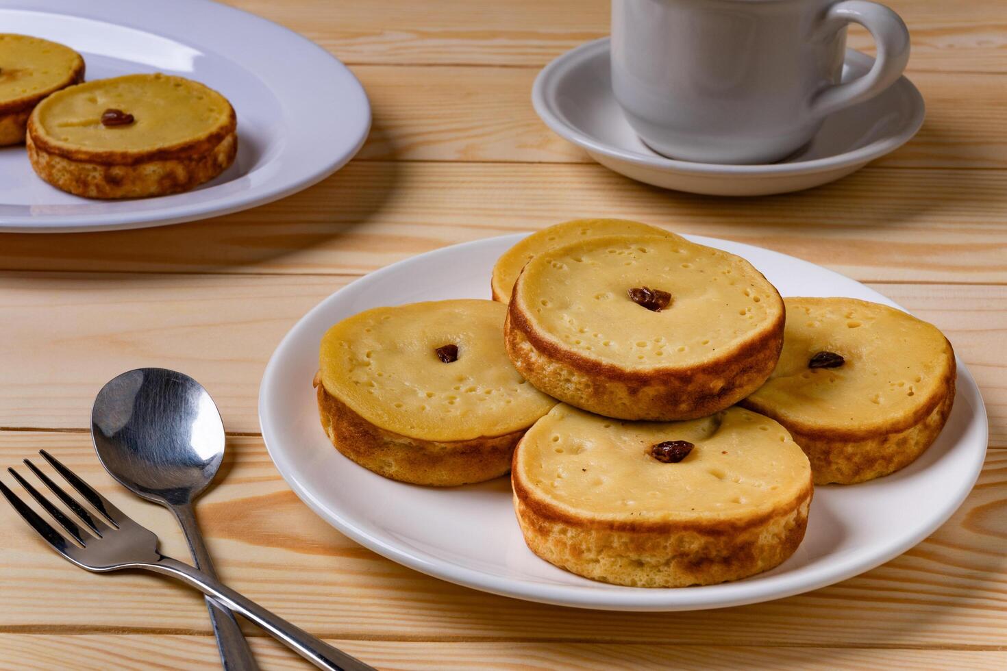 Kue Lumpur as a Timeless Treat in a Modern Light Isolated Background photo