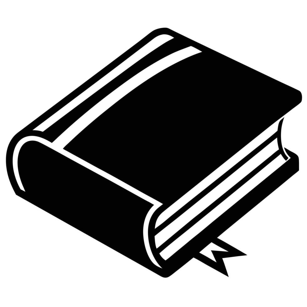 Black Book With Ribbon Illustration vector