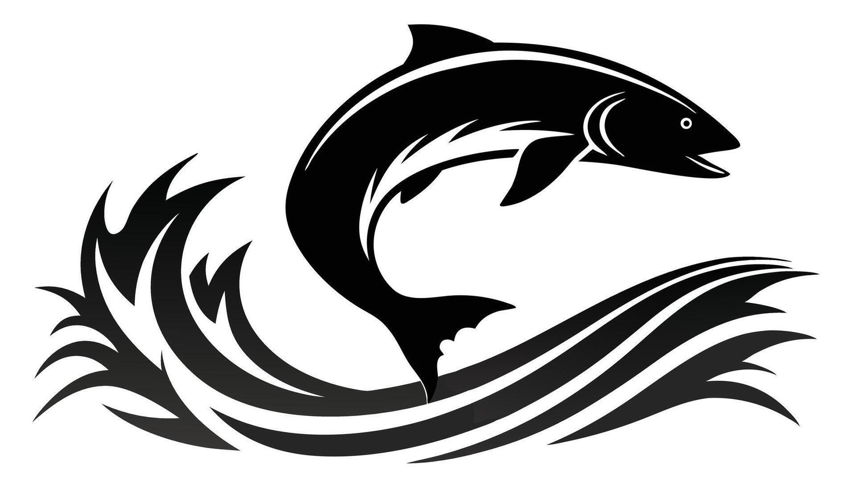 Salmon Jumping Out Of Water vector