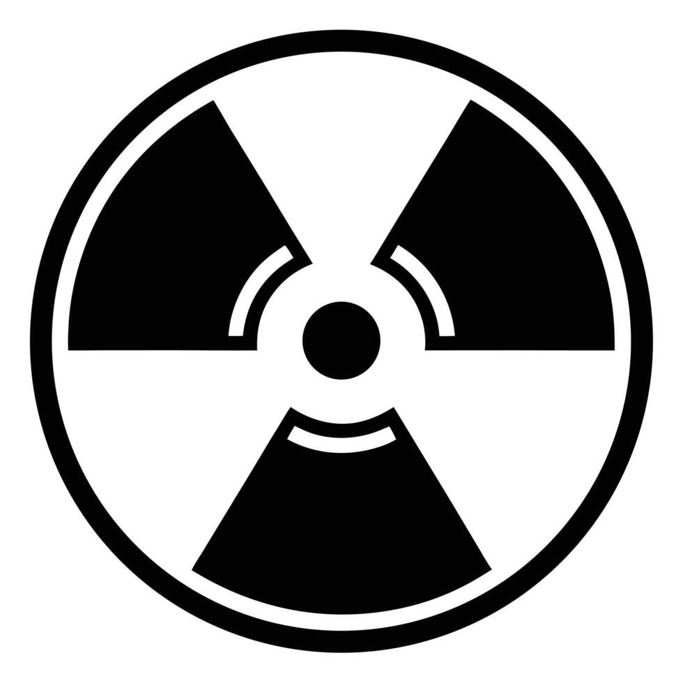 Radioactive Hazard Warning Symbol Illustration vector