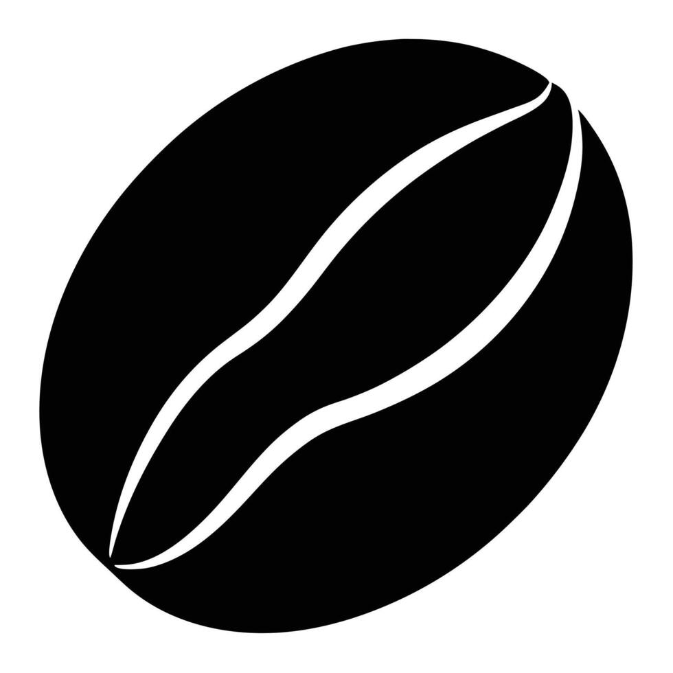 Coffee Bean Silhouette Icon Design vector