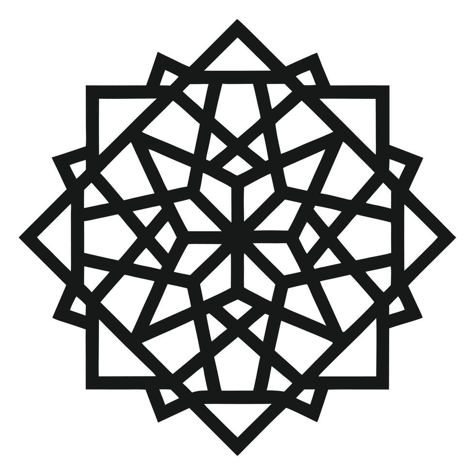 Abstract Geometric Pattern Black And White vector