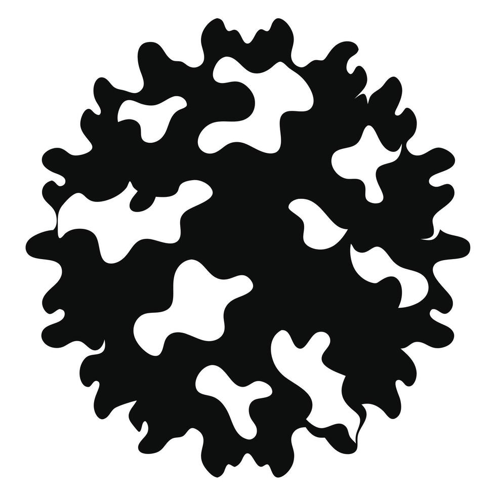 Abstract Black And White Round Shape vector