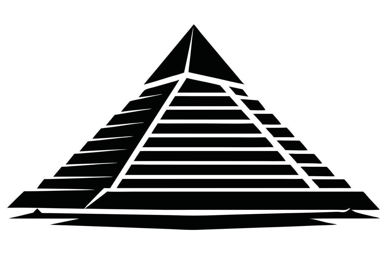 Black And White Pyramid Design vector