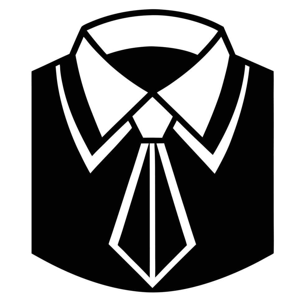 Black Suit With A Tie Graphic vector