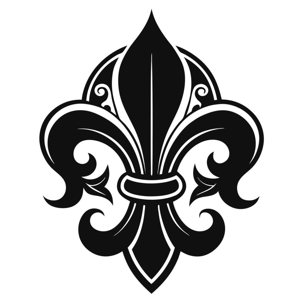 Black And White Fleur De Lis vector