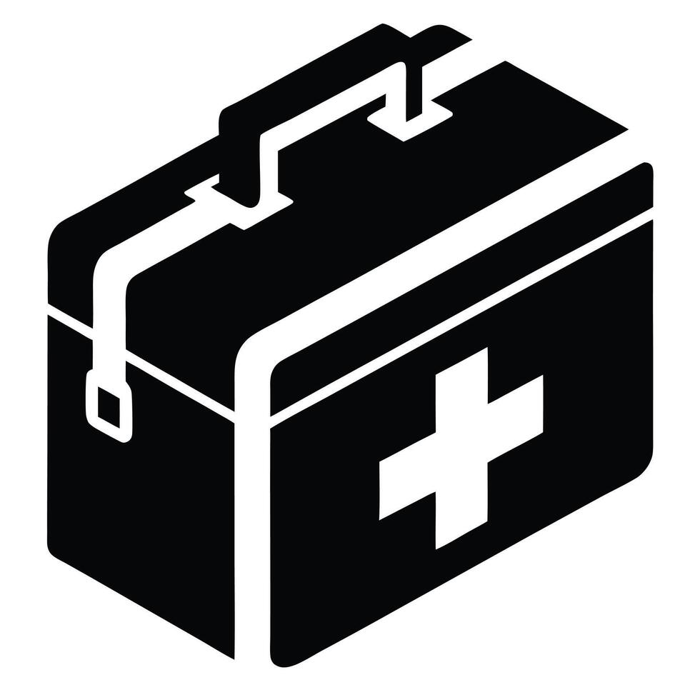 First Aid Kit Medical Box Icon vector