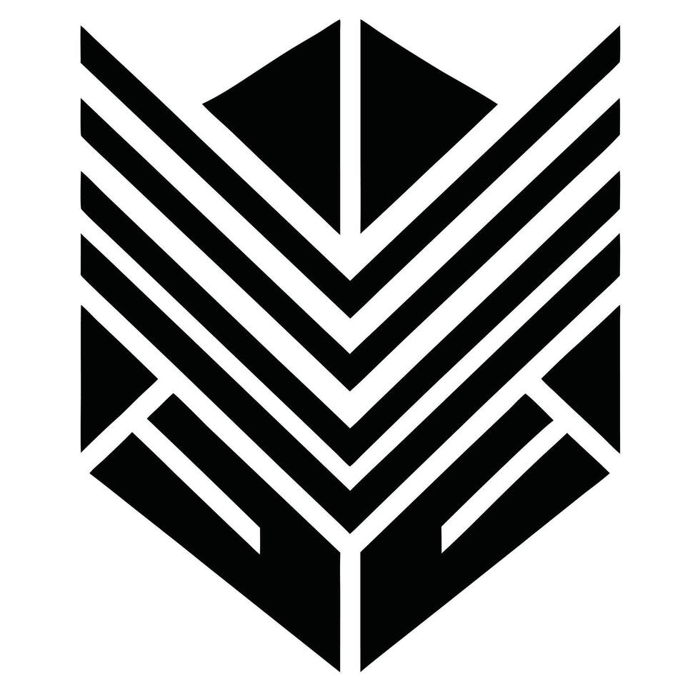 Geometric Abstract Shield Symbol Design vector