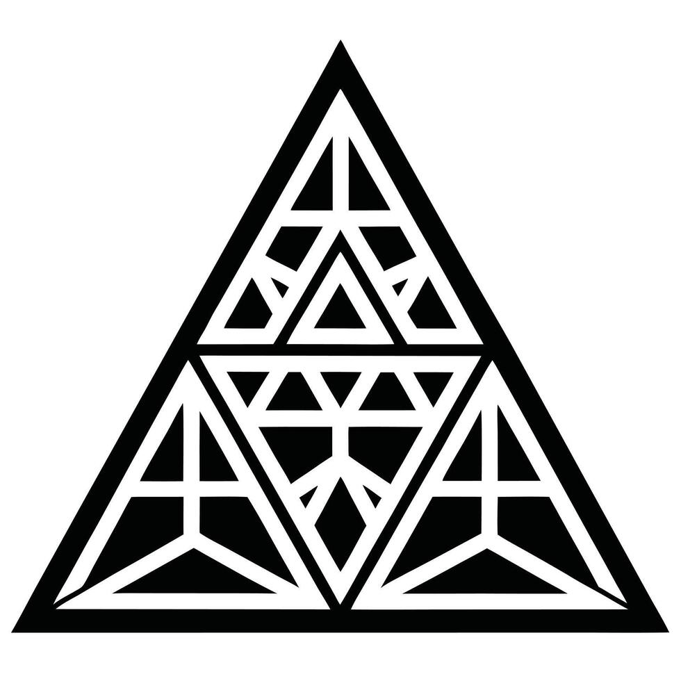 Abstract Triangle Geometric Art vector