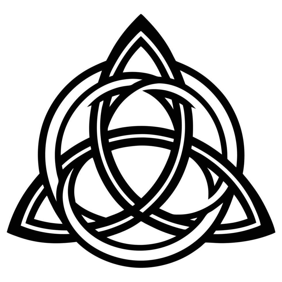 Celtic Knot Illustration Black And White vector