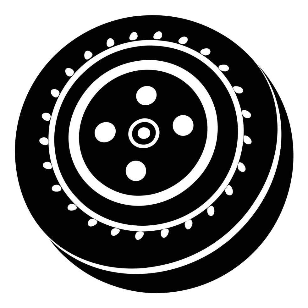 Round Ornament Decorative Pattern In Black vector