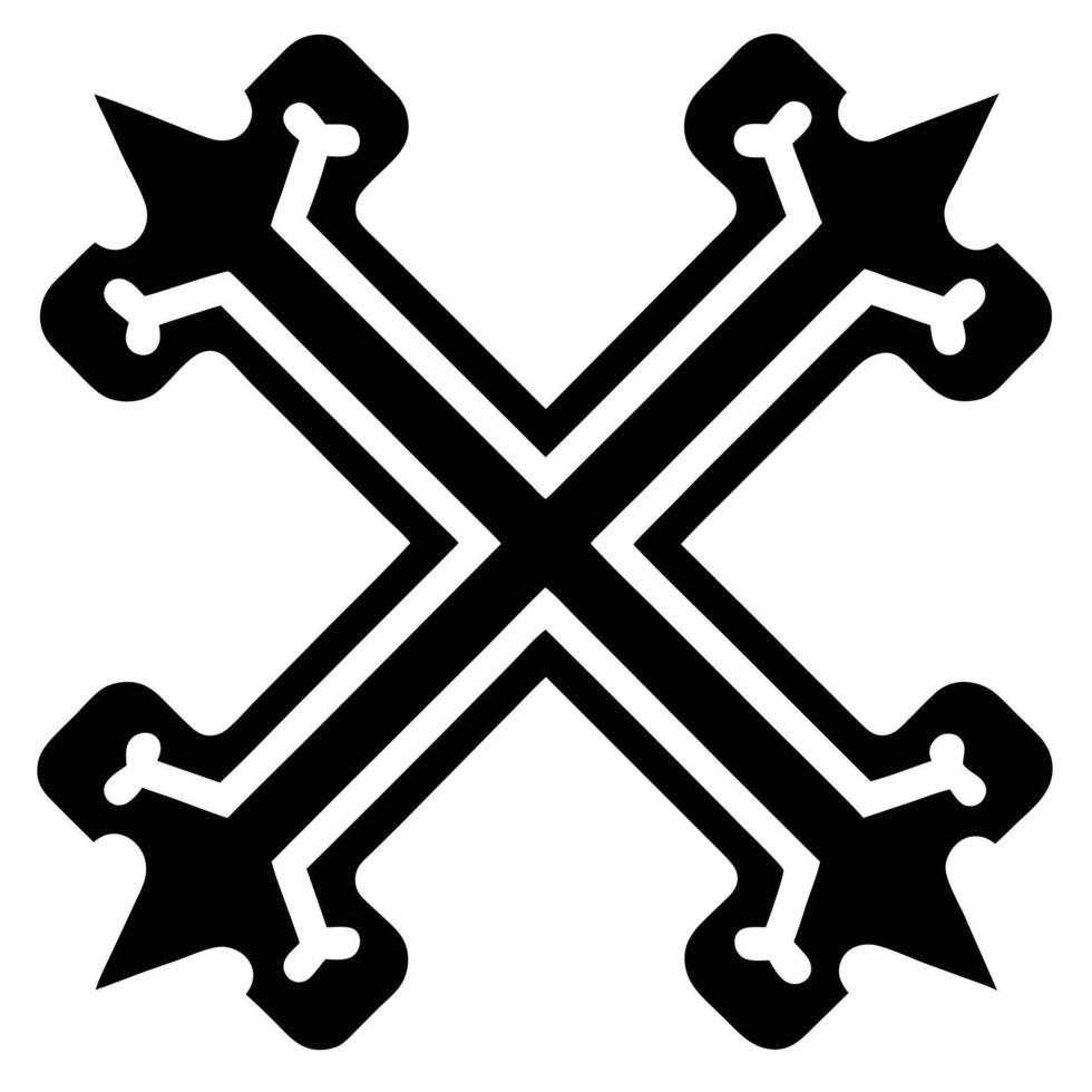 Decorative Cross Symbol Shape vector