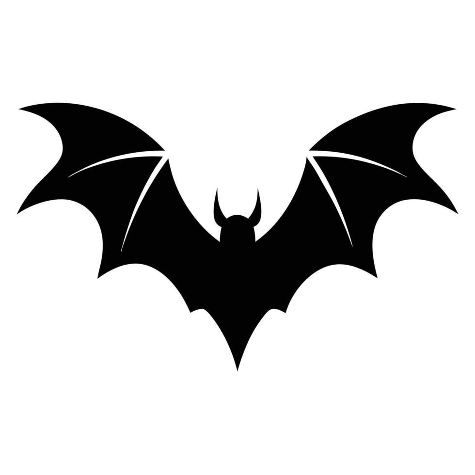Spooky Bat Silhouette For Halloween Design vector