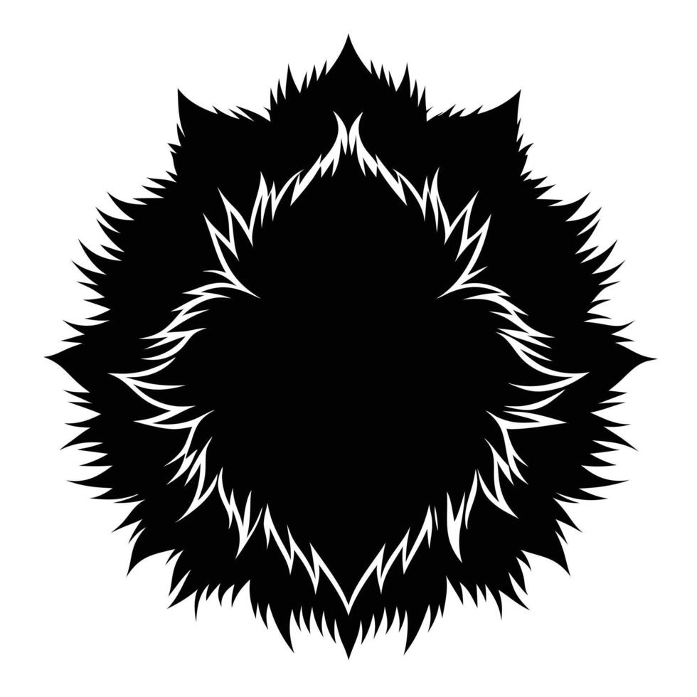 Abstract Black Frame Design With Spikes vector