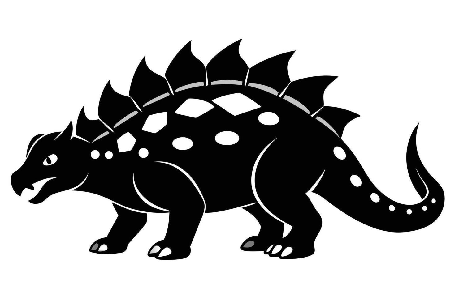 Stegosaurus Dinosaur Silhouette Illustration vector