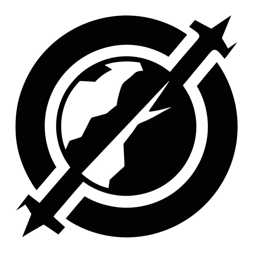 Abstract Black And White Logo vector
