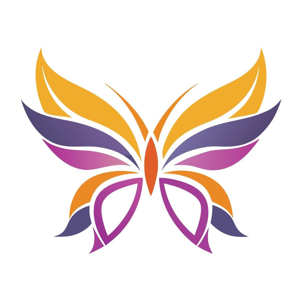 Abstract Butterfly Logo Vibrant Color Design vector