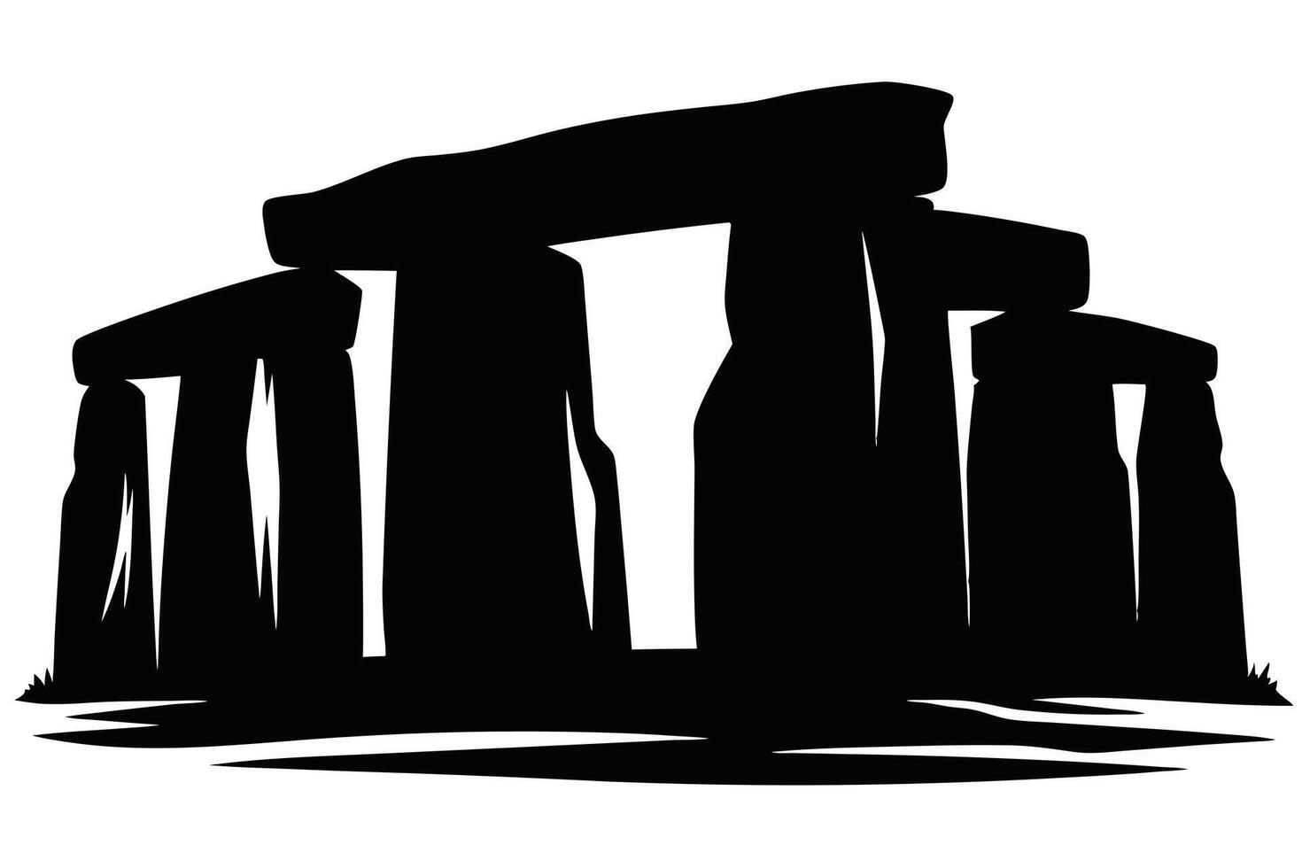 Stonehenge Silhouette Ancient Mysterious Standing Stones vector