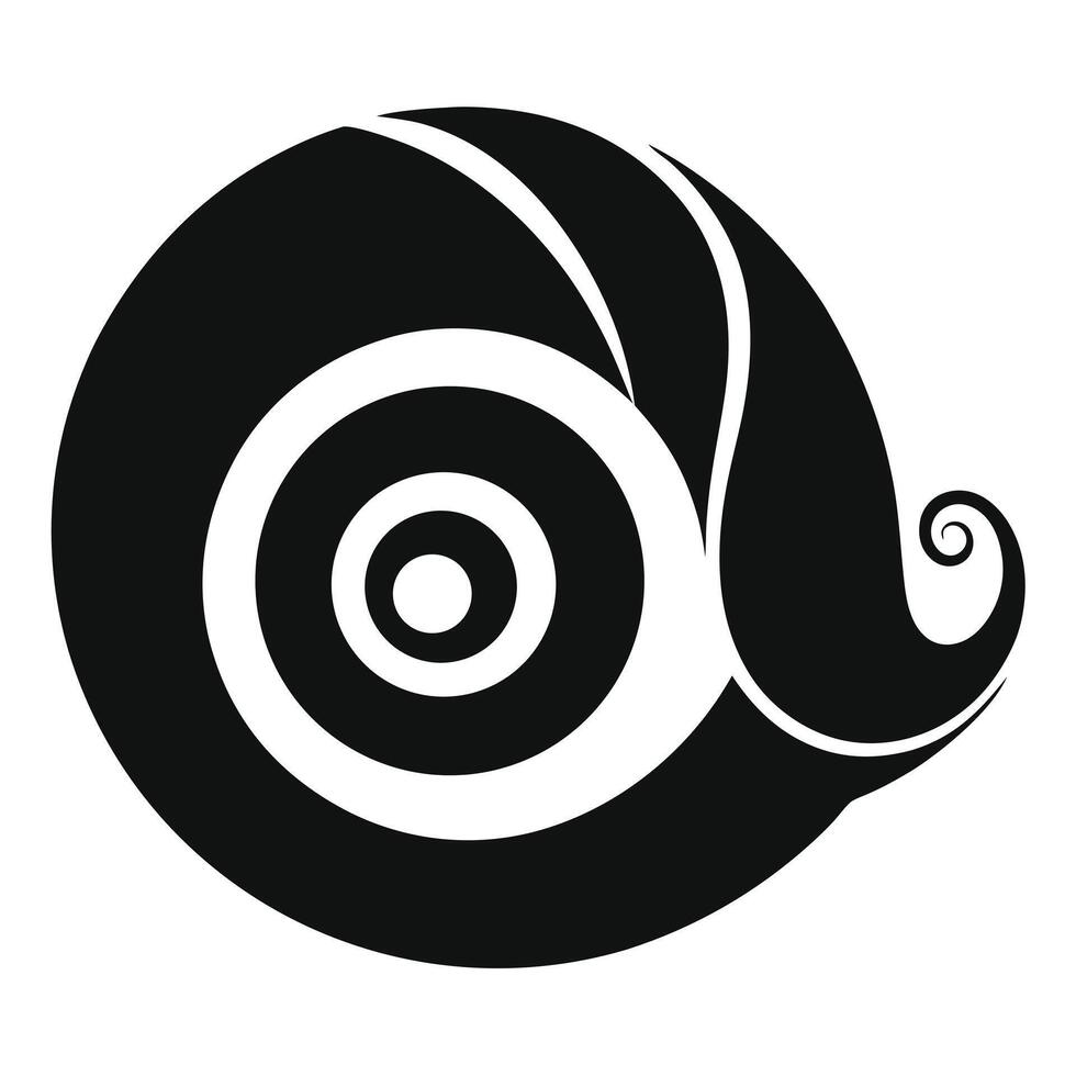 Abstract Nautilus Shell Black And White vector