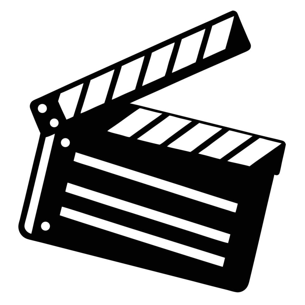 Movie Clapper Board Cinema Production Tool vector