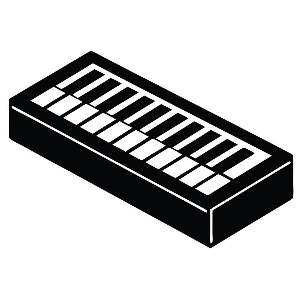 Minimalist Black And White Piano Keys vector