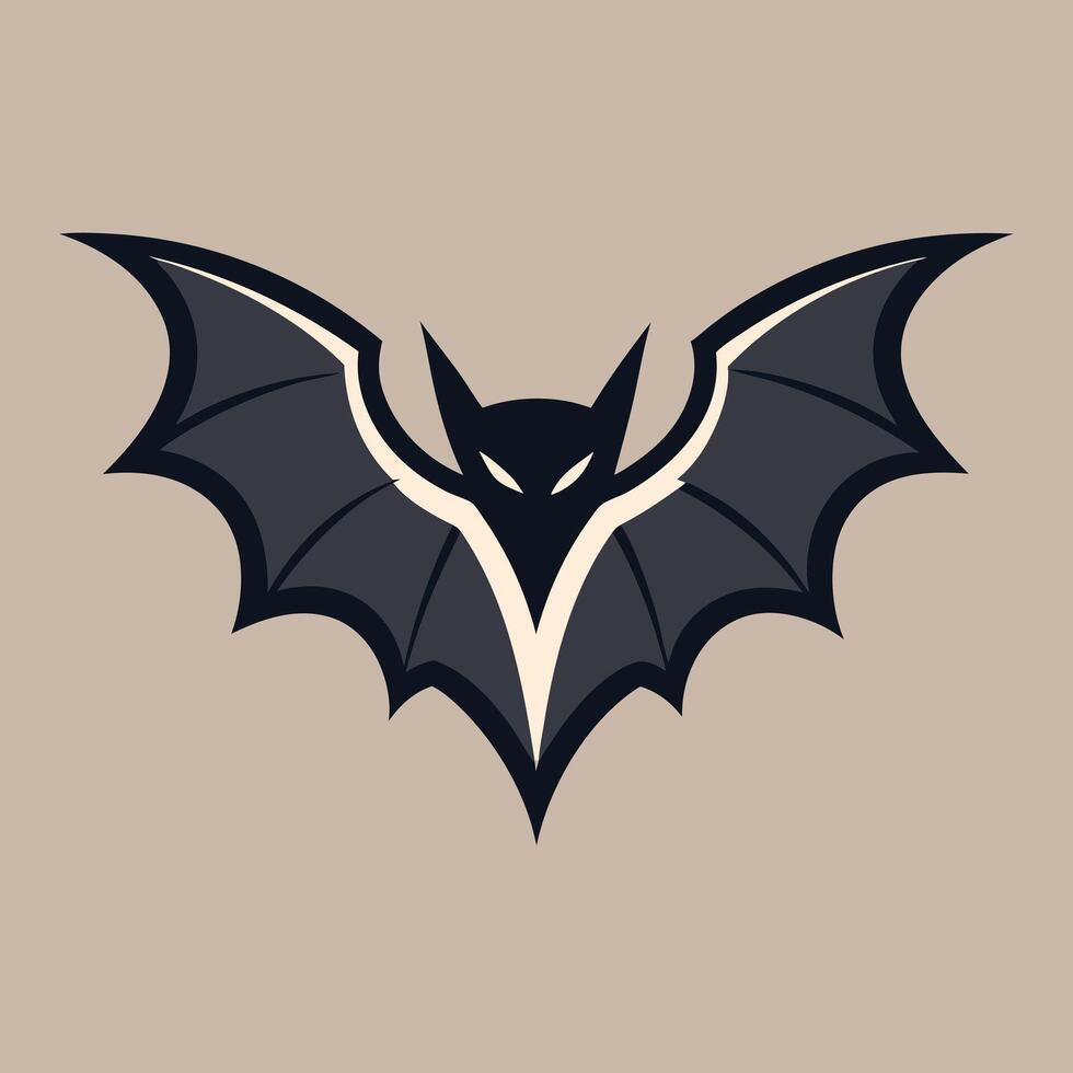 Stylized Dark Bat Graphic Illustration vector