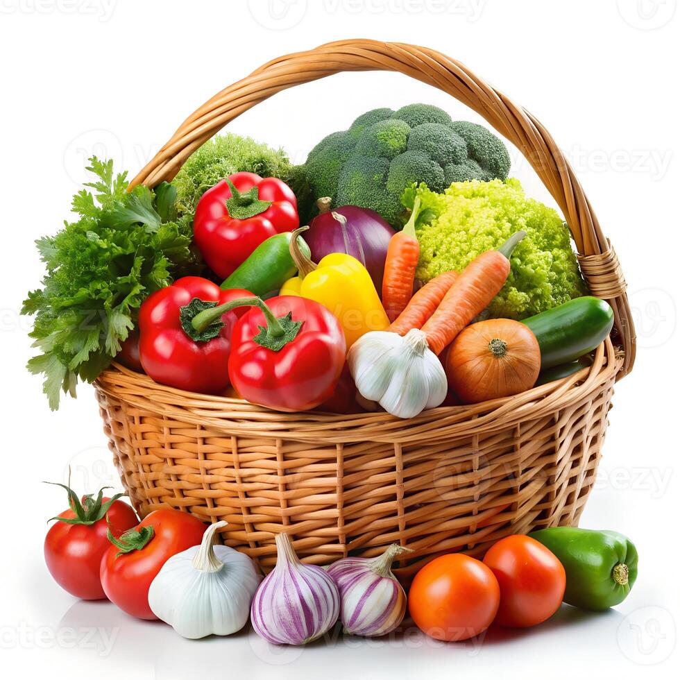 basket with vegetables photo