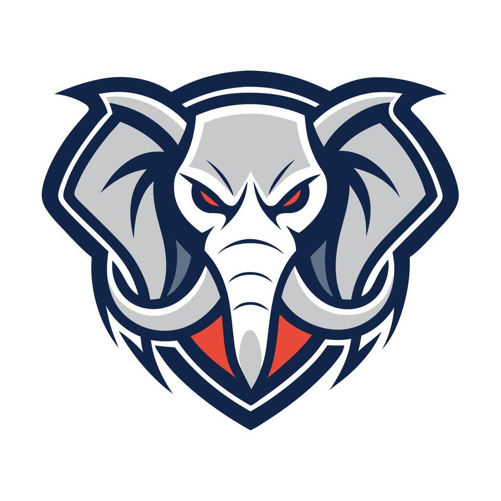 Angry Elephant Sport Team Mascot Design vector