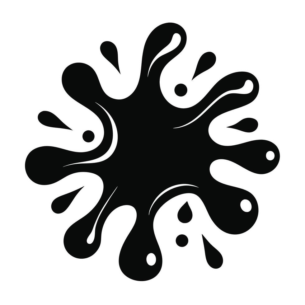Black Ink Blot Splash Illustration vector