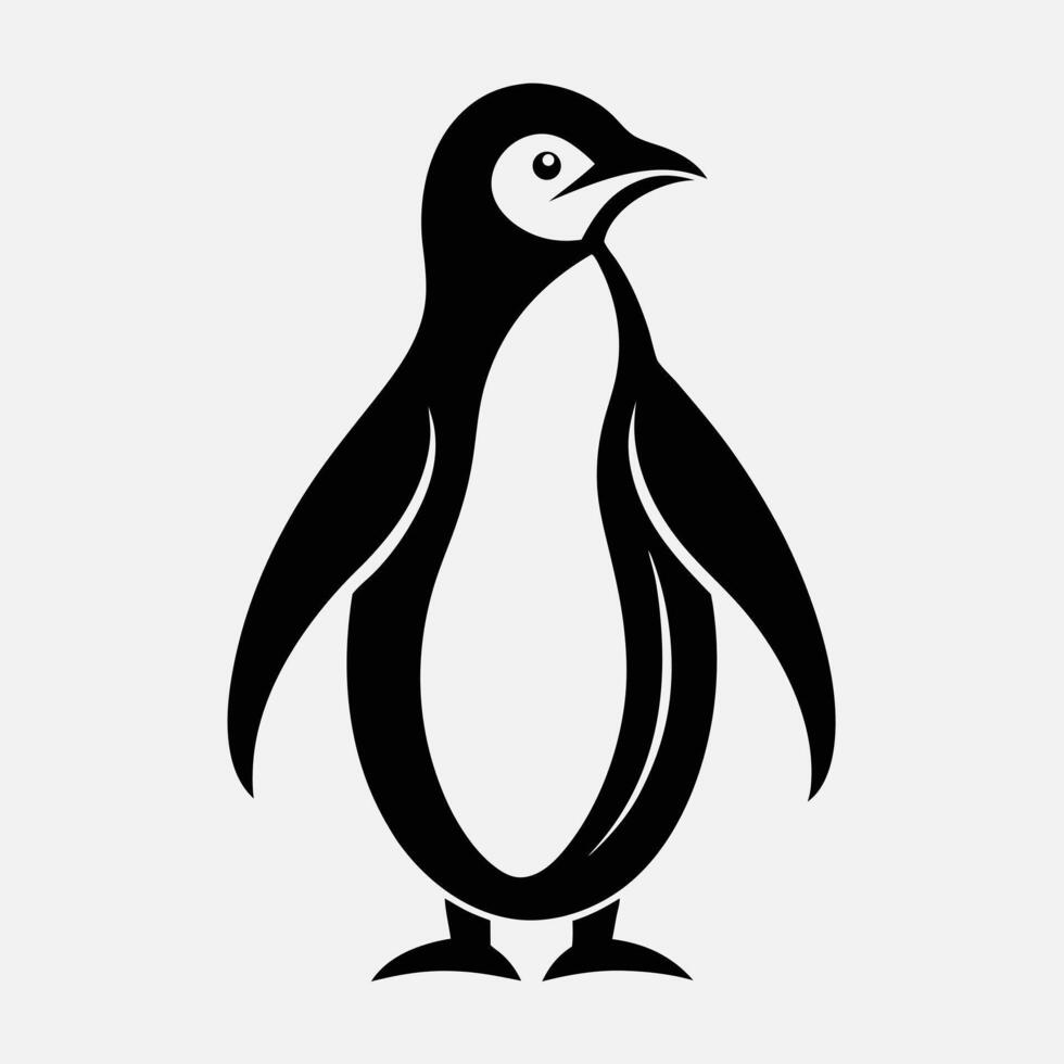 Elegant Penguin Logo Design vector