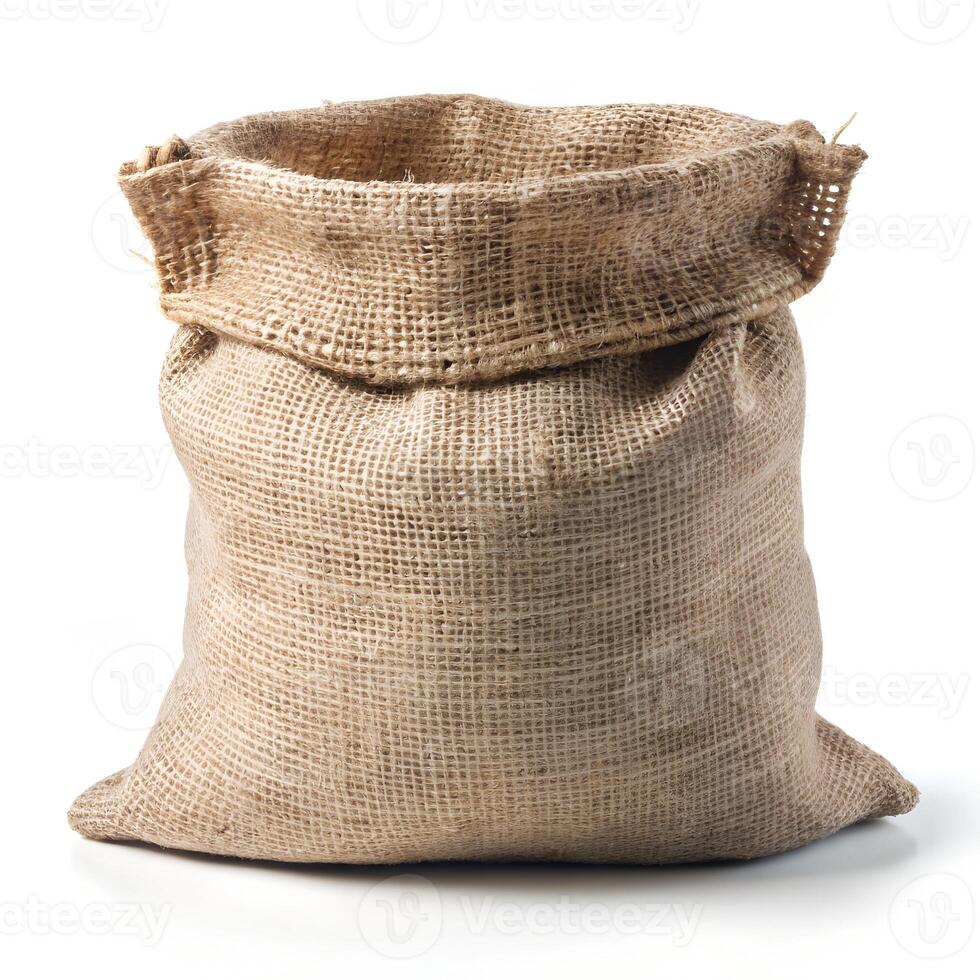 burlap sack isolated photo