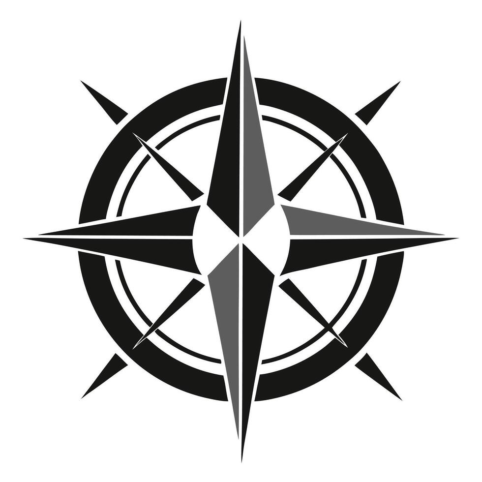 Stylish Compass Rose Illustration vector
