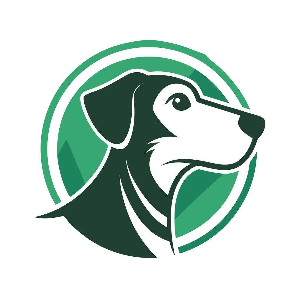 Green Canine Dog Logo Illustration Graphic vector