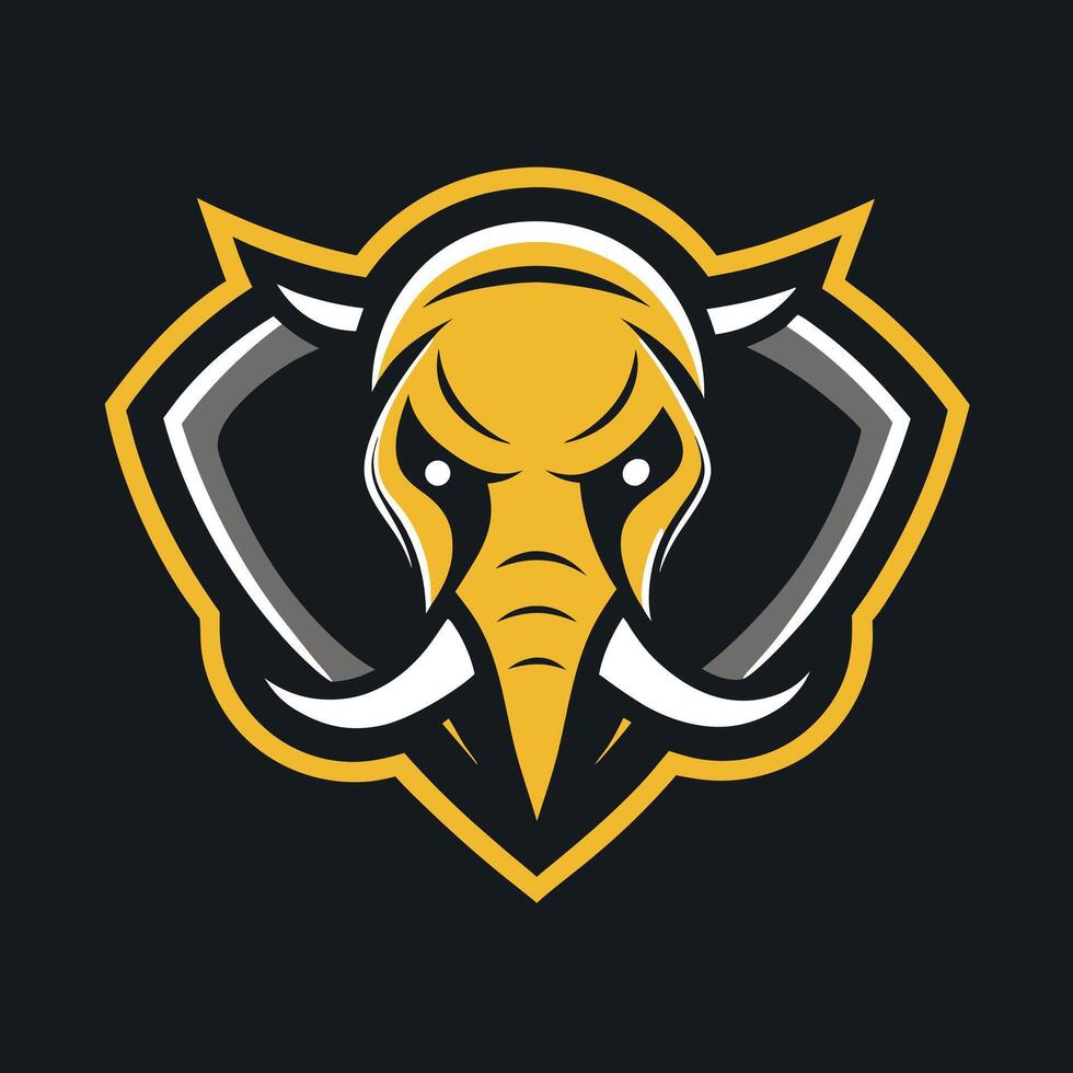 Aggressive Elephant Logo Illustration vector