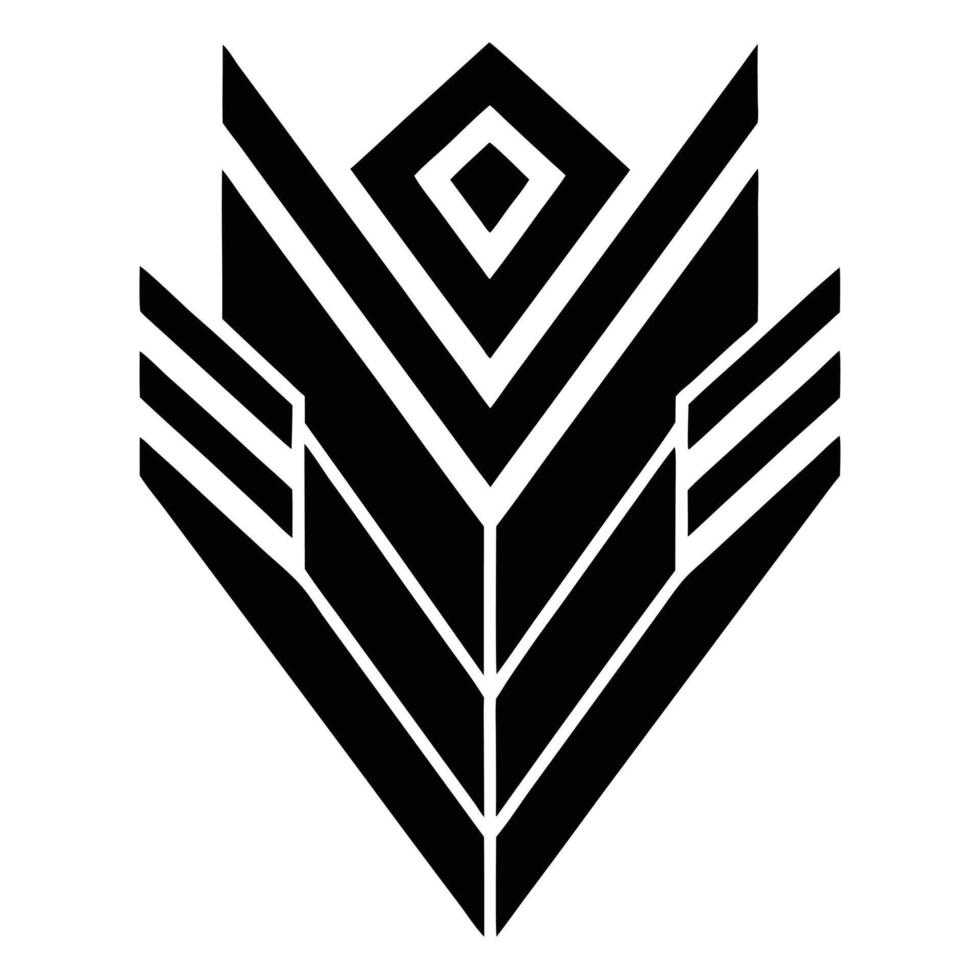 Abstract Geometric Black And White Design vector