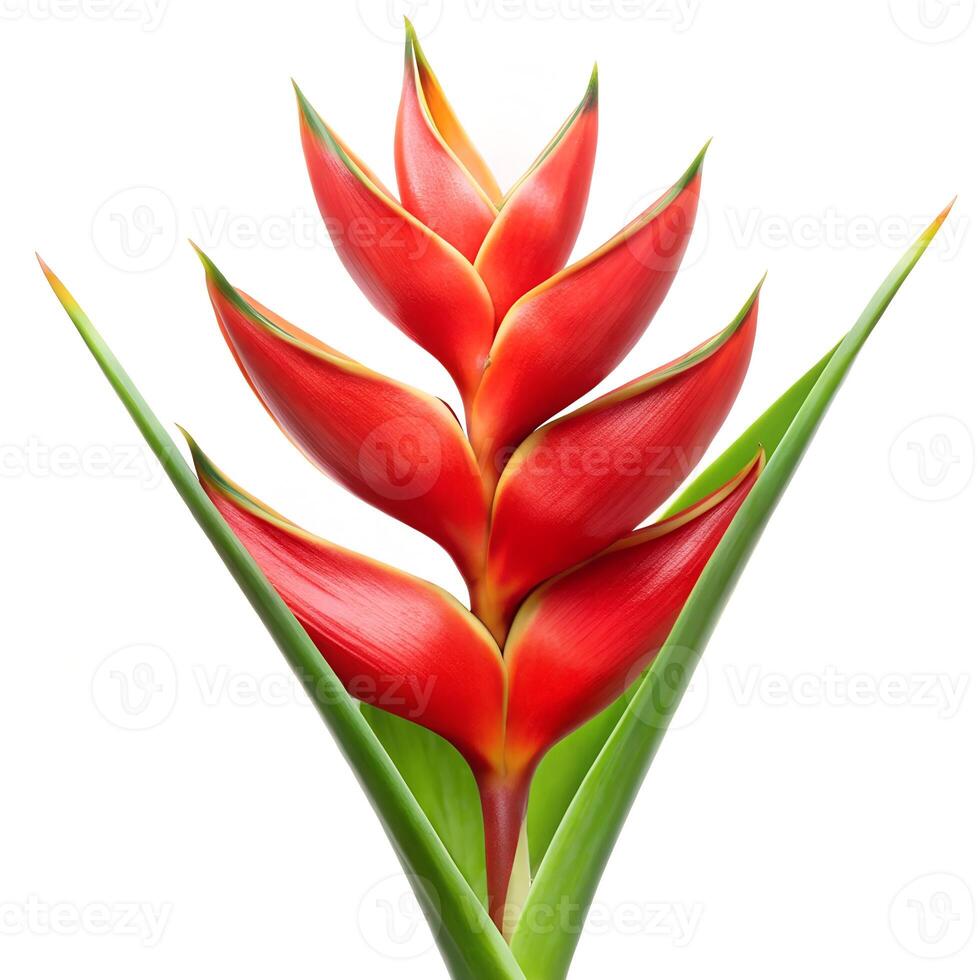 red palulu heliconia bihai flower photo