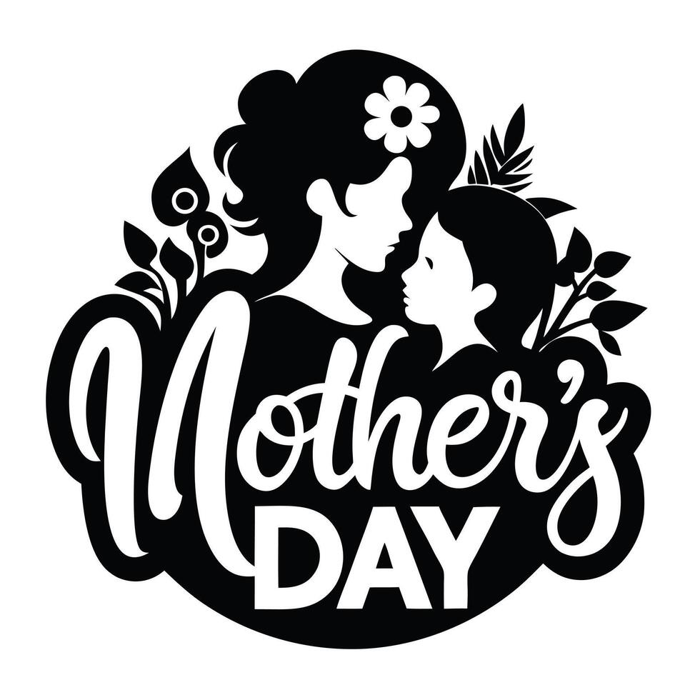 Mother And Child Mothers Day vector