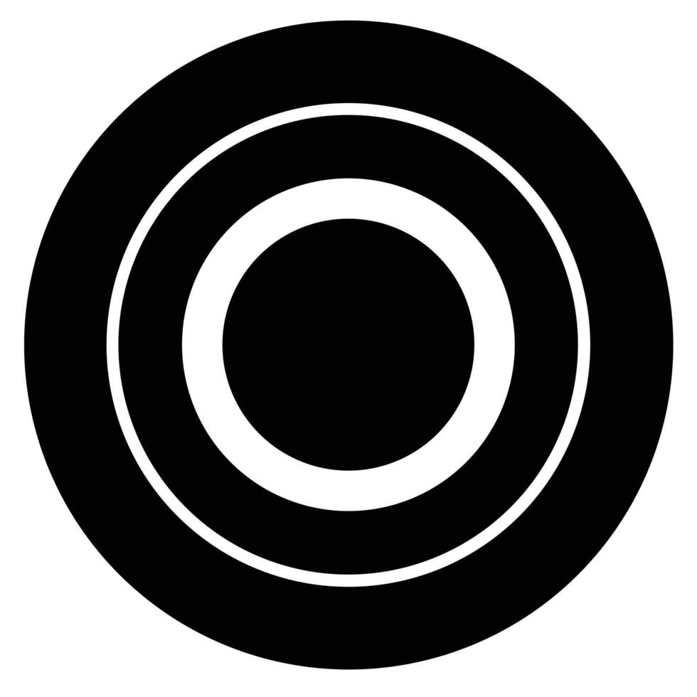 Concentric Circles Abstract Black And White vector