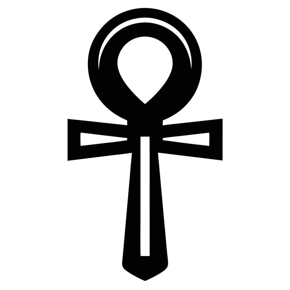 Egyptian Ankh Symbol Black And White vector