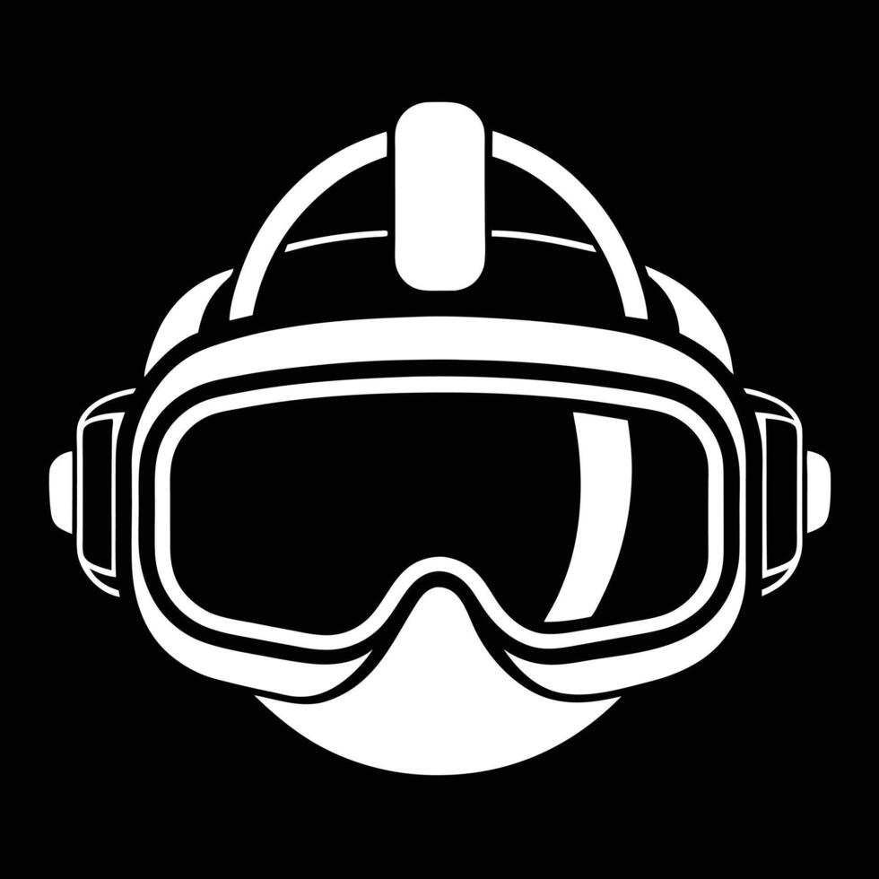 Virtual Reality Headset White Illustration vector