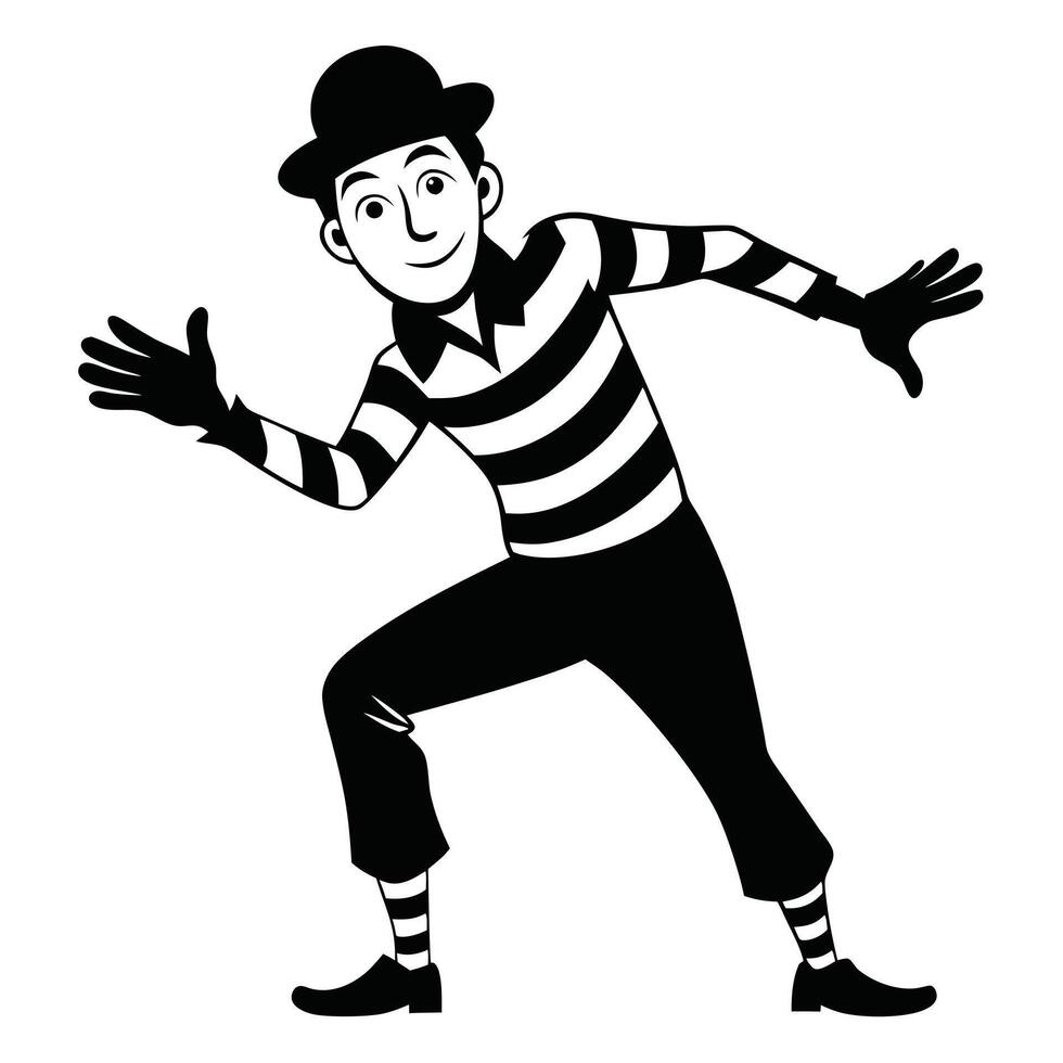 Mime Artist Isolated Illustration vector