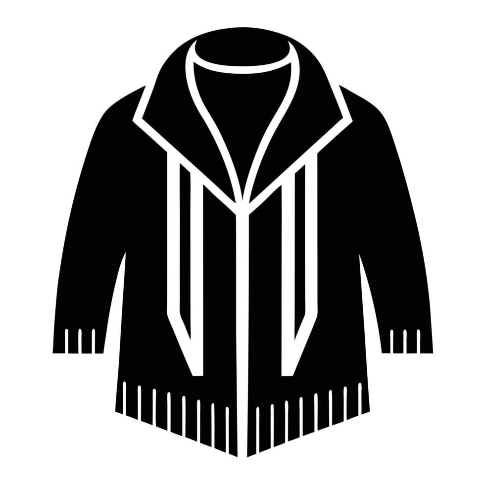 Black And White Coat Icon vector