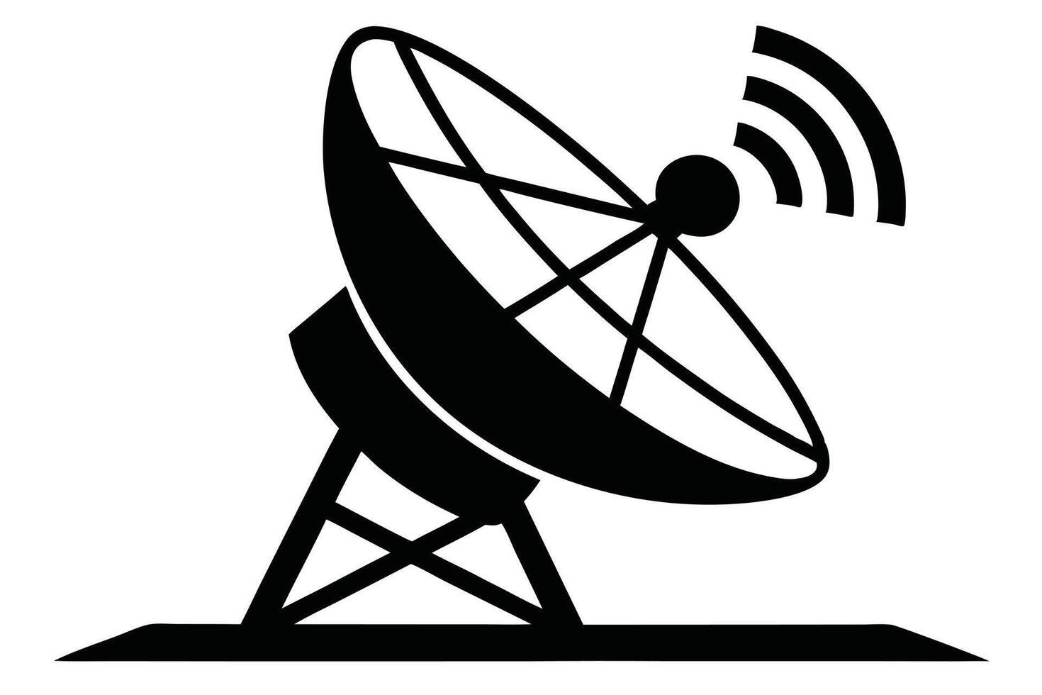 Satellite Dish Communication Illustration vector