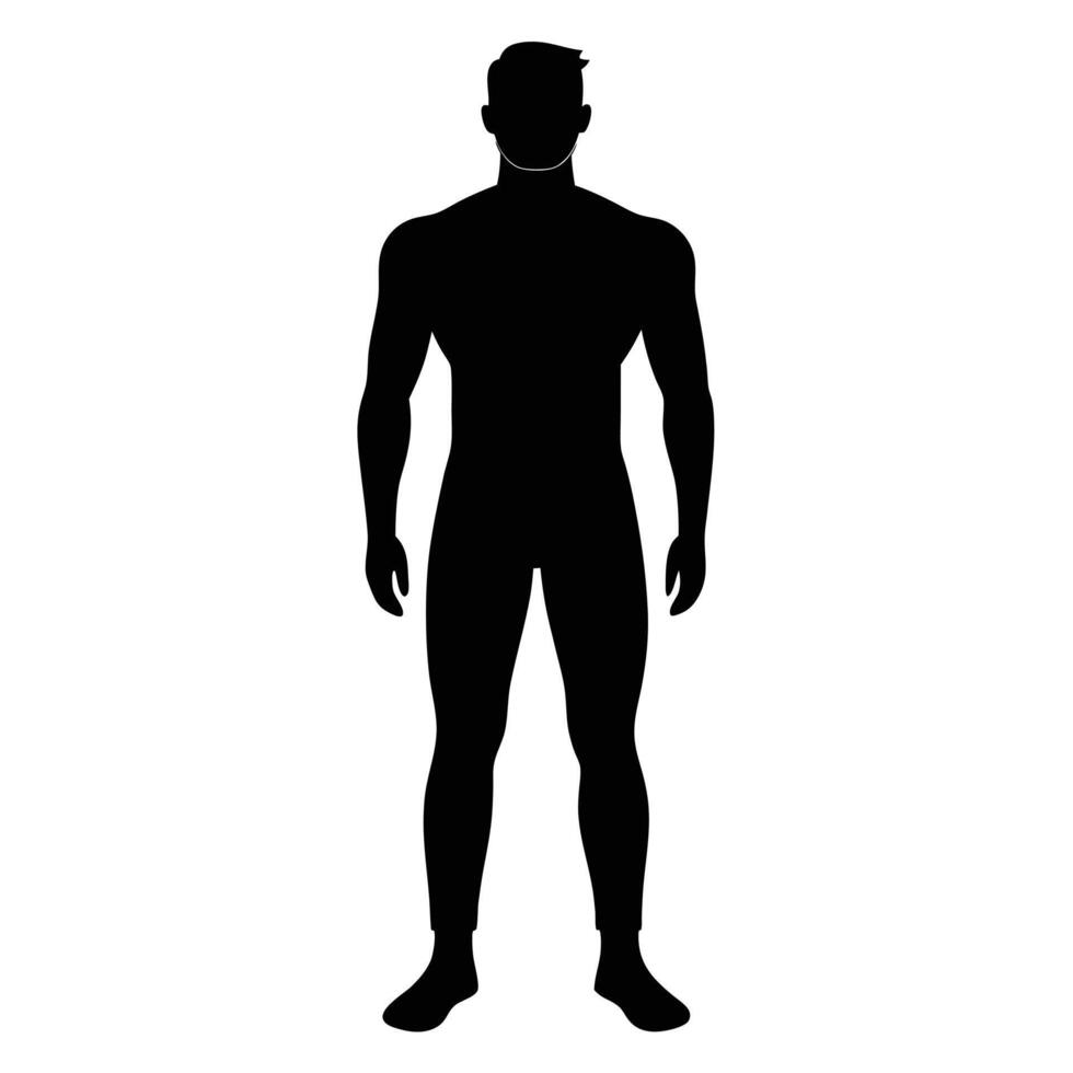 Silhouette Of A Man Full Length vector