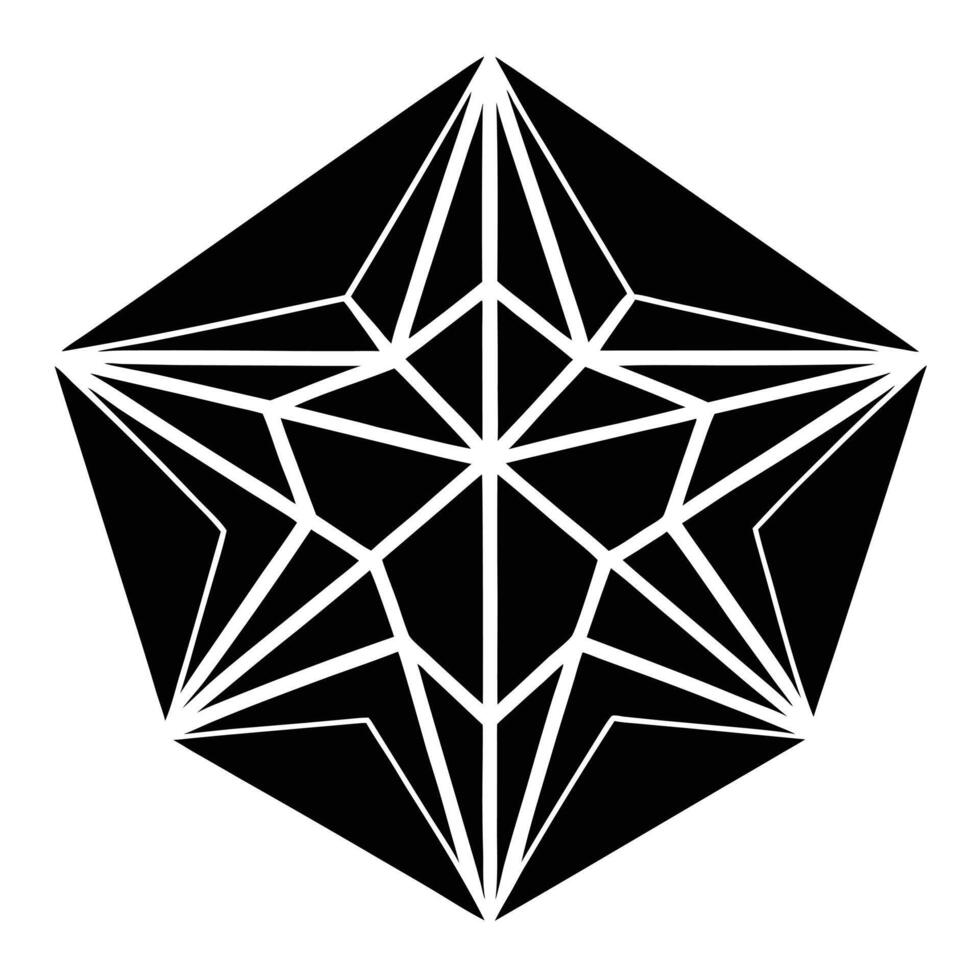 Abstract Geometric Diamond Shape Design vector